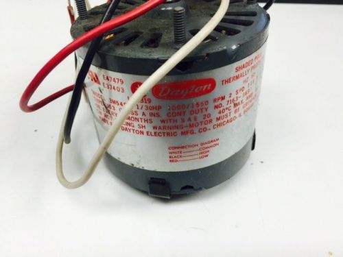 Used dayton hvac motor 3m549a  shaded pole 1/30hp 1000 / 1550 rpm for sale