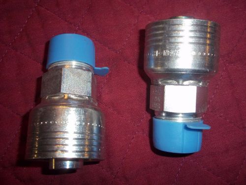 Lot of 2 eaton aeroquip 1ba12mp12 hydraulic hose fitting, straight, 3/4 g7553542 for sale