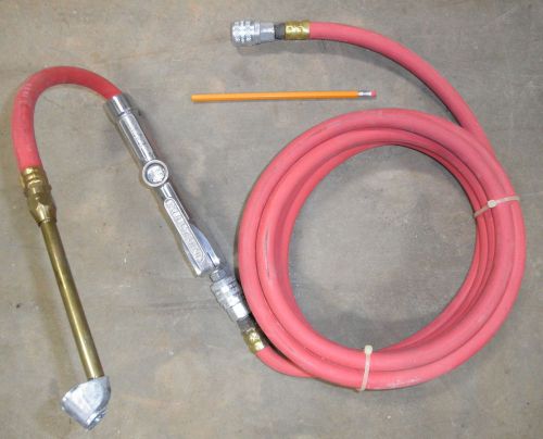 506 milton inflater gauge with 3/8 i.d. air hose 200psi 16 foot length osha for sale