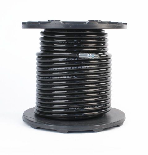 Sewer Jetter Hose 4000 PSI 3/8&#034; NPT x 200&#039; Black Thermoplastic Weather Resistant