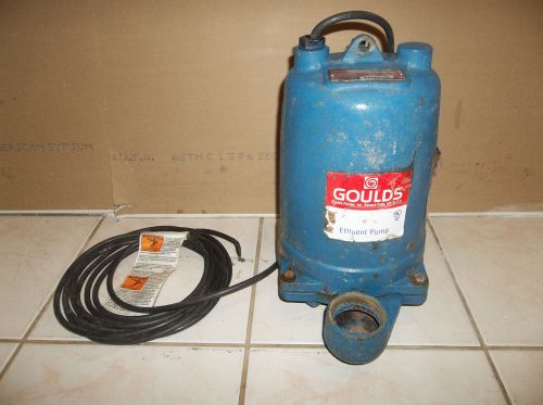GOULDS PUMPS  Effluent Pump WE0312L 1/3 HP  1750 rpm  230v C9968194