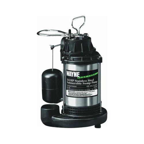 Wayne cdu980e 3-4 hp stainless steel sump pump with vertical float switch for sale