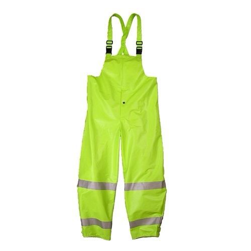 NASCO 1501TFY Arc Flash Rain Gear Bib Style Trousers Medium HiVis Lime Yellow