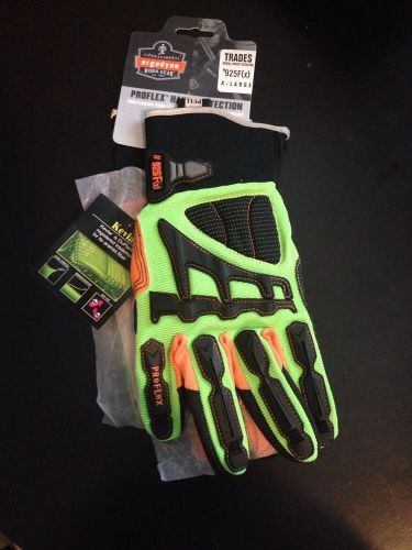 ERGODYNE 925F(x) WP Cold Protection Gloves, XL, Lime/Black/Orange, PR