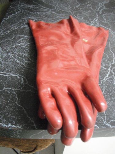 Long Red Rubber Gloves Waterproff