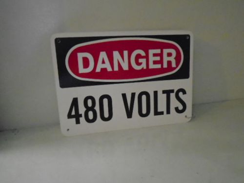 480V SAFETY WARNING SIGN USED 1 LOT OF 20 FREE SHIPPING TO US CUSTOMERS