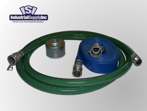 2&#034; Water Pump Suction Hose w/100ft Discharge w/Camlocks