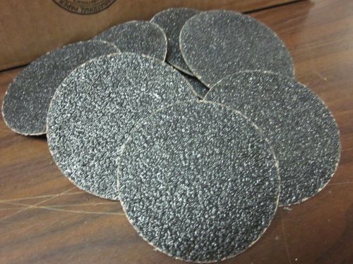 10pc 3&#034; 36 GRIT ROLOC COOKIE DISCS SILICON CARBIDE SANDING DISC ROLL LOCK TYPE R