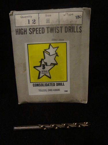Letter &#034;H&#034; Cobalt Drill Bit-Consolidated Toledo Drill USA - NEW Sold by the each