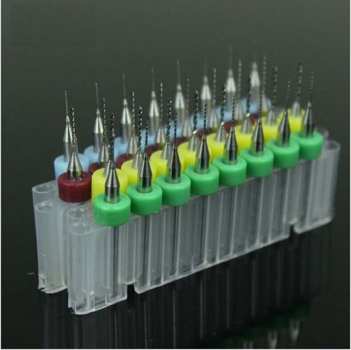 10 x carbide micro drills 0.5mm / .0196&#034; cnc pcb dremel press router rotary new for sale