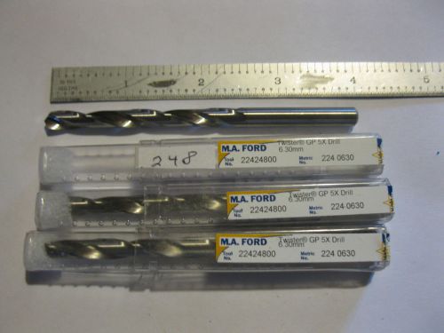 3 new m.a. ford solid carbide .248  drills