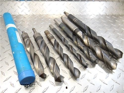 Lot of 7 hss reduced shank twist drills 23/32&#034; to 1-11/64&#034; chicago-latrobe for sale