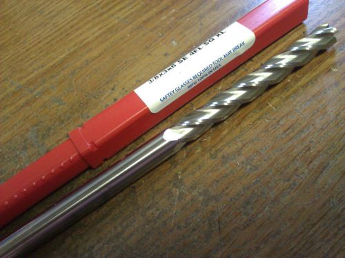 3/8&#034; 4 flute extra long length carbide end mill 3/8&#034; x 3/8&#034; x 3&#034; x 6&#034; for sale