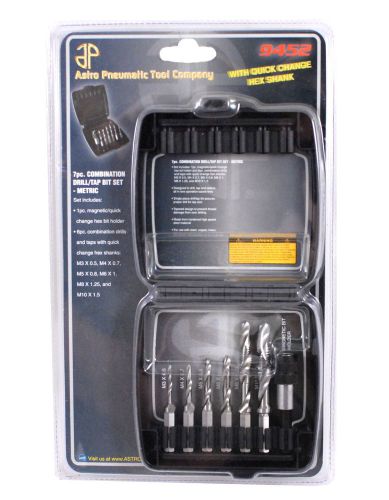 Astro Pneumatic Tool 9452 Metric Combination Drill/Tap Bit Set, 7-Piece