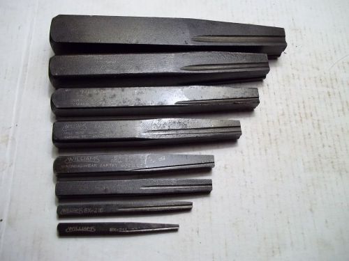 NEW WILLIAMS TOOLS 8PC SCREW EXTRACTORS EASY OUTS MACHINIST TOOLS PROTO STARRETT