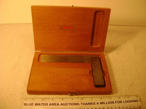 Starrett # 20 machinist square, 6&#034;,  solid steel w/ excellent wooden case for sale