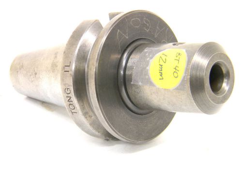 Used bt-40 end mill holder 12mm emh bt40-sla12-75 (missing set screw) for sale