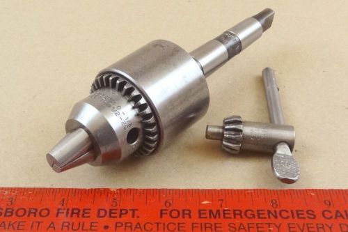 Nice mt2 supreme 6b lathe tailstock drill chuck cap 0 - 1/2&#034; machinist tool for sale