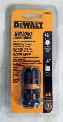 New nip dewalt 1/4&#034; hex shank adaptor impact ready dw2298 rapid load quick chang for sale