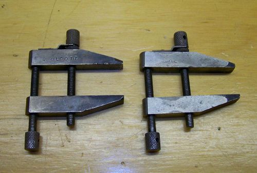 2 Small Machinists / Toolmakers Parallel Clamps 1&#034; Jaw Capacity 1&#034; Throat