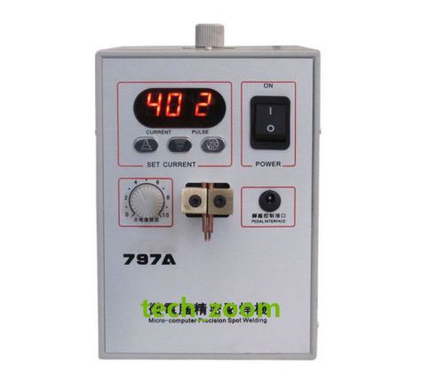 797a micro-computer single/dual/16 pulse spot welder for battery w/ foot pedal a for sale