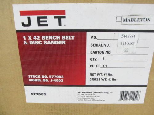 Jet bench belt sander 5448781  brand new in box for sale