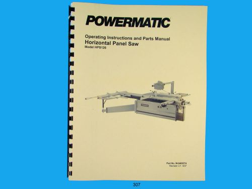 Powermatic Model DT45 Single End Dovetailer Instruction &amp; Parts Manual *309