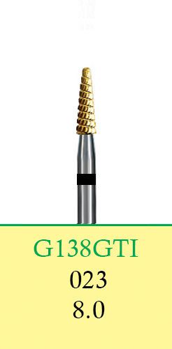 Dental Lab Carbide Cutters-HP Shank(44.5 mm)-G138GTI/023(8346)-Cross Cut(2 Burs)