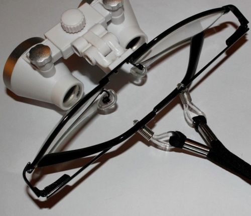 Surgical medical binocular loupes 3.5*420mm dental optical glass loupe blackcase for sale