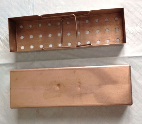 Vintage Instrument Cassette Metal Tray Sterilization Autoclave Dental Surgical