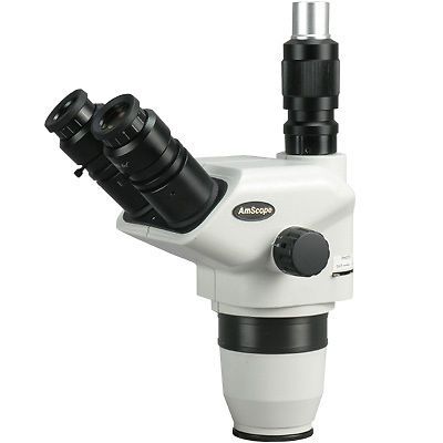 6.7x-45x trinocular stereo zoom microscope head w focusable eyepieces for sale