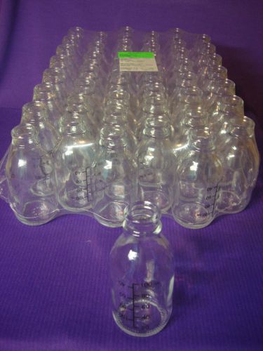 Lot of 48 Kimble Glass 100 mL Screw-Top Bottles New One Case - 48 Bottles