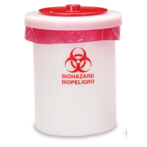 Autoclavable biohazard container - 5-gallon  11&#034;dia x 15&#034;h 1 ea for sale