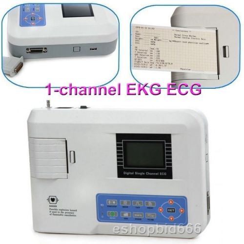 Portable digital 1-channel electrocardiograph ecg machine ekg machine 160 case for sale