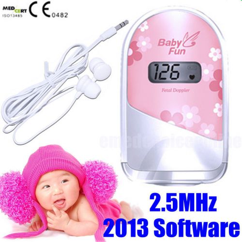 Listen to Baby Heart Sound Monitor Fetal Doppler + FREE &#034; Headhone &#034; CE  CA