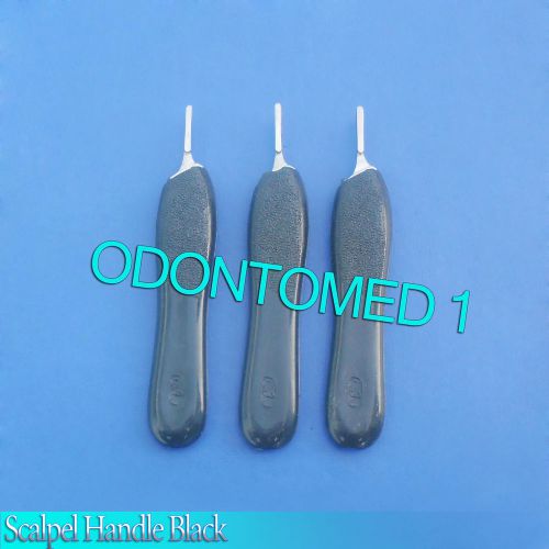 12 Scalpel Handle #3 Black Plastic Grip Surgical ENT  Instruments