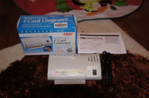 NEW GBC DOCUSEAL 40 CARD LAMINATOR MACHINE PHOTO ID CARD IDS TAGS RECIPES LABELS