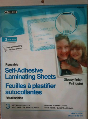 NEW Pack of 3 Letter Size Self-Adhesive Laminating Sheets for Picture (21x29cm)