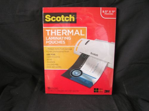 Scotch Pack Thermal Laminating Pouches 8.5 x 11, 50 Pouches, Unopened