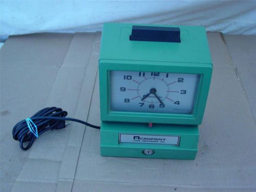 ACROPRINT TIME RECORDER CO. -  GREEN TIME CLOCK - MODEL 125NR4