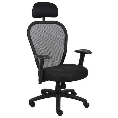 Boss B6608-HR Professional Managers Mesh Chair with Headrest