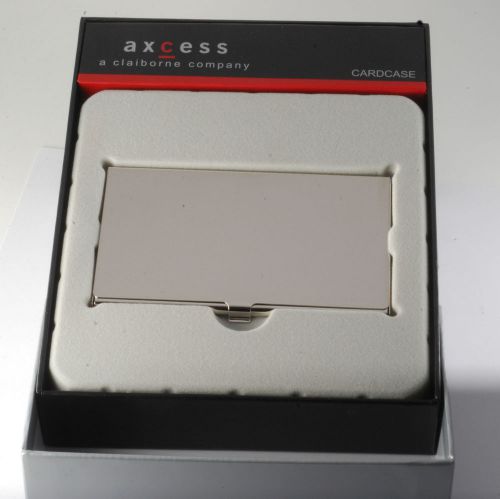AXCESS A CLAIBORNE COMPANY METAL CARD CASE HOLDER NIB 0098-2076/00