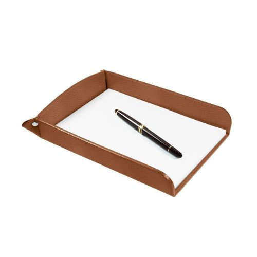 LUCRIN - A5 Paper Leather holder - Granulated Cow Leather - Tan