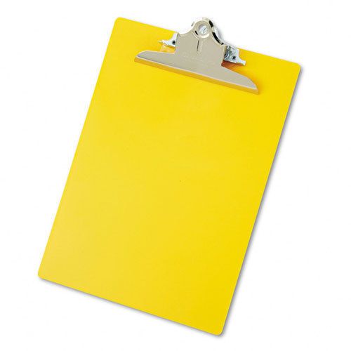 Saunders Plastic Antimicrobial Clipboard, 1&#034; Capacity, Holds 8.5w x 12h, Yellow