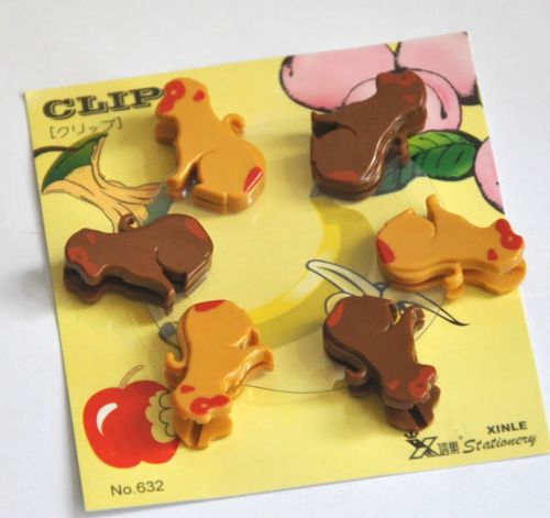 Cute and lovely MONKEY Shape 6 Paper Clips #0305