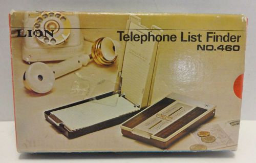 Vintage Lion Telephone List Finder No.460 Mid-Century Starburst Design NIB