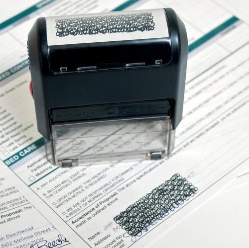 Self-Inking ID Protection Stamp