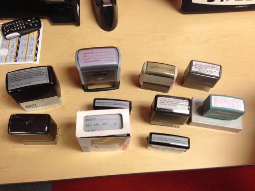 Assortment Of Rubber Stamp Stampers- 2000 Plus, Trodat, Xstamper - Used