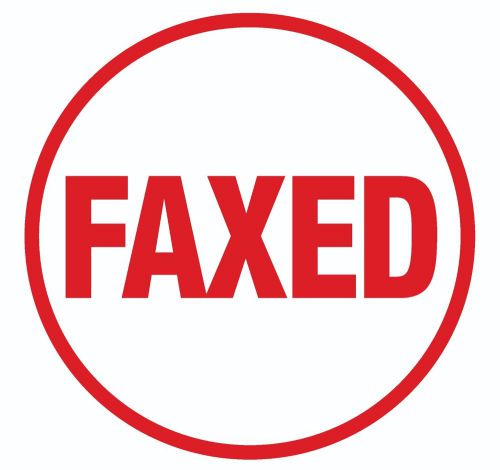 FAXED, Round Pre-inked Accu-Stamp, 5/8&#034; Diameter Imprint, Red Ink