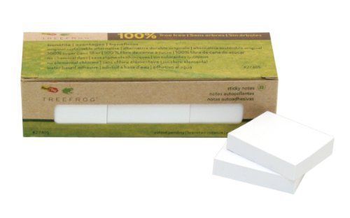 Redi-Tag 27405 Sugar Cane Self-stick Notes, 1 1/2 X 2, White, 100 Sheets/pad, 12